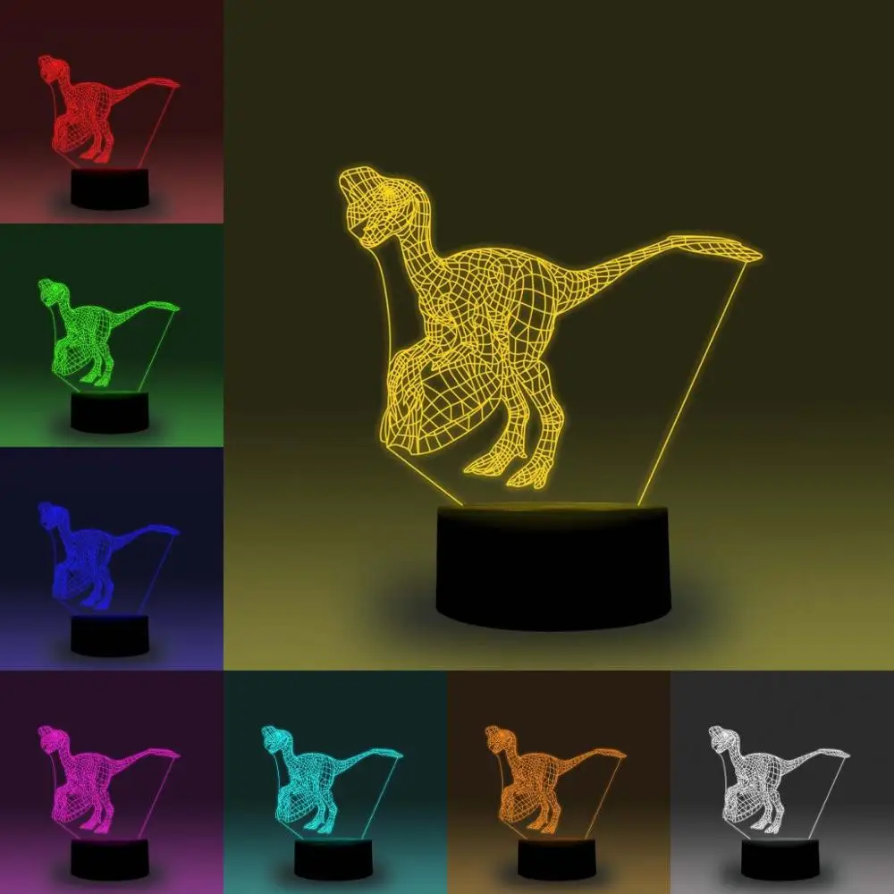 NiteApps 3D Velociraptor Dinosaur RGB LED Night Light Desk Table Illusion Lamp Holiday Birthday Gift APP/Touch Control
NiteApps 3D Velociraptor Dinosaur RGB LED Night Light Desk Table Illusion Lamp Holiday Birthday Gift APP/Touch Control