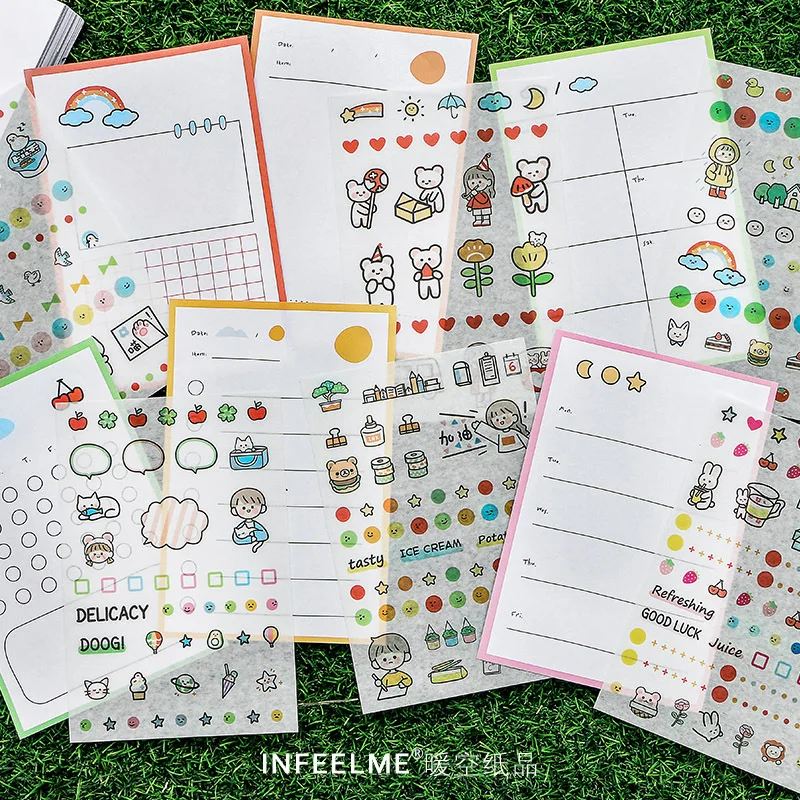 infeel.me Flash of Daily Life Series Japanese Paper Adhesive Paper + Note Paper Enjoy Double-Hand Account Decorative Stickers 6-
infeel.me Flash of Daily Life Series Japanese Paper Adhesive Paper + Note Paper Enjoy Double-Hand Account Decorative Stickers 6-