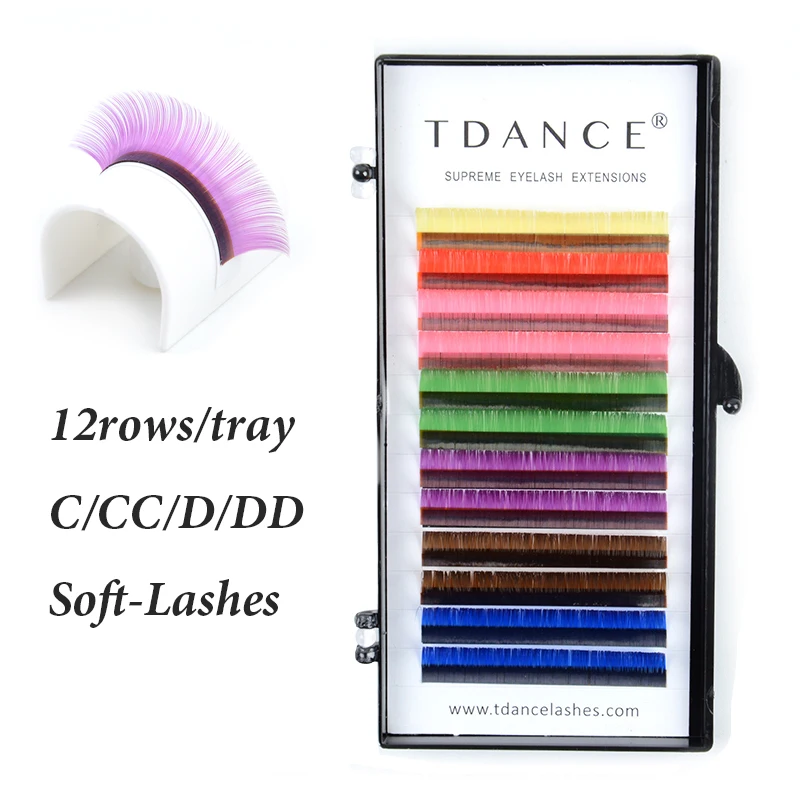 TDANCE Individual Color Eyelash Extension C/CC/D/DD Curl High Quality False Mink Lash False Volume Eyelash Extension
TDANCE Individual Color Eyelash Extension C/CC/D/DD Curl High Quality False Mink Lash False Volume Eyelash Extension