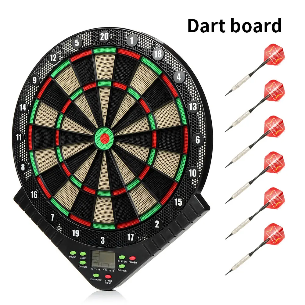 42cm Electronic Darts Board Set Automatic LCD Scoring Display Score Dart Plate Board With Voice 18 Games With 6pcs Soft Darts
42cm Electronic Darts Board Set Automatic LCD Scoring Display Score Dart Plate Board With Voice 18 Games With 6pcs Soft Darts