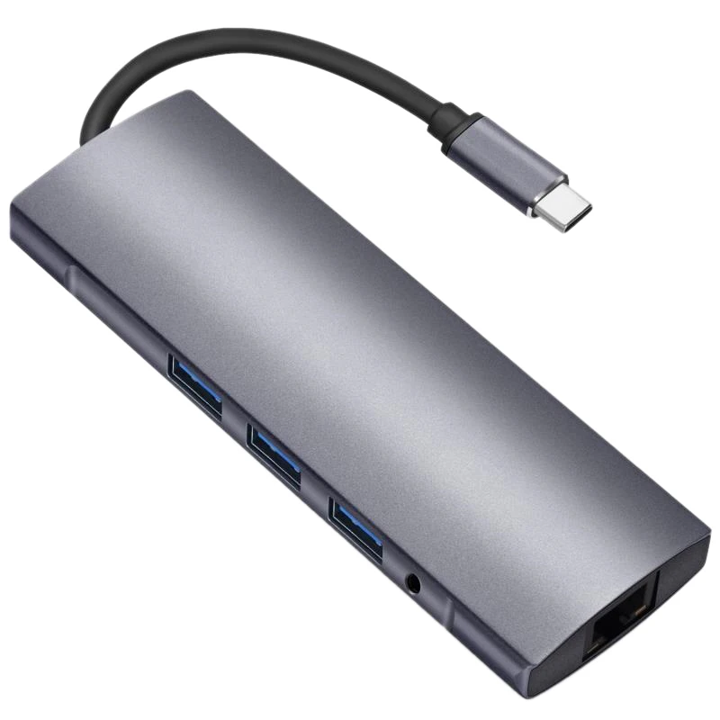 Tebe Type-C Hub to RJ45 4K HDMI PD SD/TF Card Read 3.5mm Audio Interface USB 3.0 9-In-1 Multifunction Adapter for Pro
Tebe Type-C Hub to RJ45 4K HDMI PD SD/TF Card Read 3.5mm Audio Interface USB 3.0 9-In-1 Multifunction Adapter for Pro