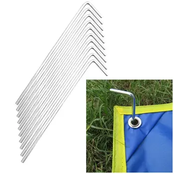 10pcs Tent Camping Sturdy Stakes Pegs Nails Metal Steel Durable Heavy Duty For Outdoor Hiking Ground Stakes Tent Accessories ALS 
10pcs Tent Camping Sturdy Stakes Pegs Nails Metal Steel Durable Heavy Duty For Outdoor Hiking Ground Stakes Tent Accessories ALS