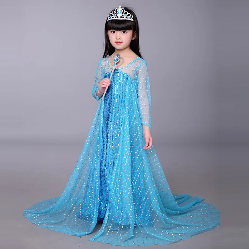 Disney Frozen Kids Dresses for Girls Elsa Costume Blue Princess Dress Halloween Christmas Party Sequined COS Children's Clothing
Disney Frozen Kids Dresses for Girls Elsa Costume Blue Princess Dress Halloween Christmas Party Sequined COS Children's Clothing