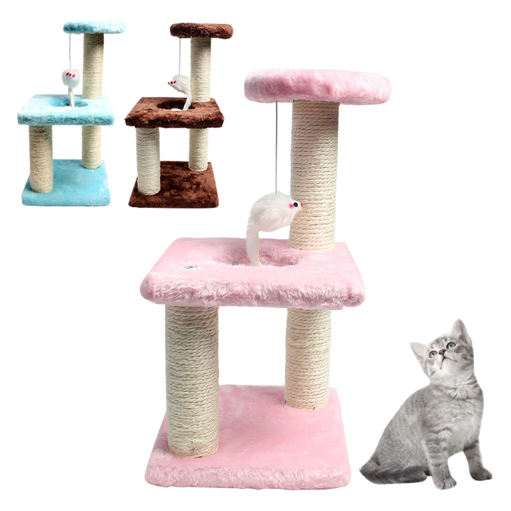 Three-layer Cat Jumping Platform Sisal Tree Climbing Column Kitten Scratching Play Tower with Hanging Toy Cats House Furniture
Three-layer Cat Jumping Platform Sisal Tree Climbing Column Kitten Scratching Play Tower with Hanging Toy Cats House Furniture