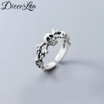 DIEERLAN Personality 925 Sterling Silver Skull Rings For Women Wedding Jewelry Adjustable Antique Finger Ring Anillos
DIEERLAN Personality 925 Sterling Silver Skull Rings For Women Wedding Jewelry Adjustable Antique Finger Ring Anillos