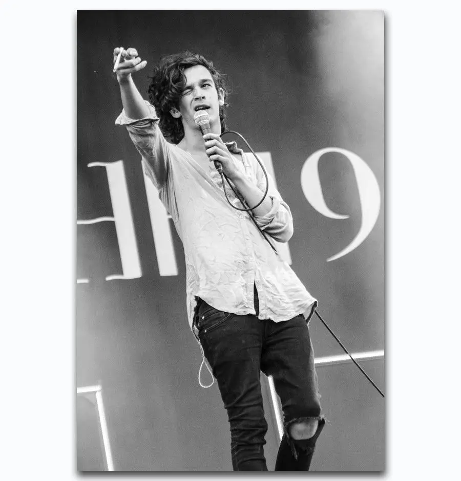 New Matt Healy The 1975 Rock Music Band 2-Silk Art Poster Wall Sicker Decoration Gift