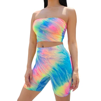 2020 Summer Printed Sets Womens Sexy off Shoulder Tube Top High Waist Tight Shorts Breathable Suit Multicolor Strapless Clubwear
2020 Summer Printed Sets Womens Sexy off Shoulder Tube Top High Waist Tight Shorts Breathable Suit Multicolor Strapless Clubwear