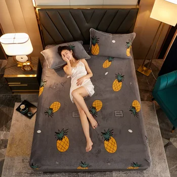 Flannel Bed Sheet Geometric Printed Plush Fitted Sheet Elastic Bed Linen Mattress Cover Queen King Size bedding set Bedspread
Flannel Bed Sheet Geometric Printed Plush Fitted Sheet Elastic Bed Linen Mattress Cover Queen King Size bedding set Bedspread