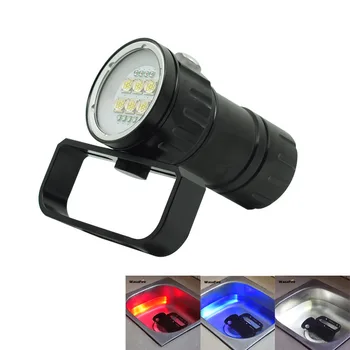 L2 Waterproof Led Flashlight Photography Diving Torch 3 Mode Underwater 18650 Scuba Video Light Dive Lamp White/Red/Blue Light
L2 Waterproof Led Flashlight Photography Diving Torch 3 Mode Underwater 18650 Scuba Video Light Dive Lamp White/Red/Blue Light