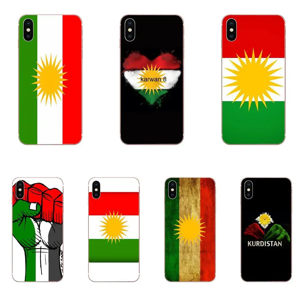 Фото Soft Cellphone Transparent For Samsung Galaxy Note 8 9 10 Pro S4 S5 S6 S7 S8 S9 S10 S11 S11E S20 Edge Plus Ultra Kurdistan Flag | Мобильные