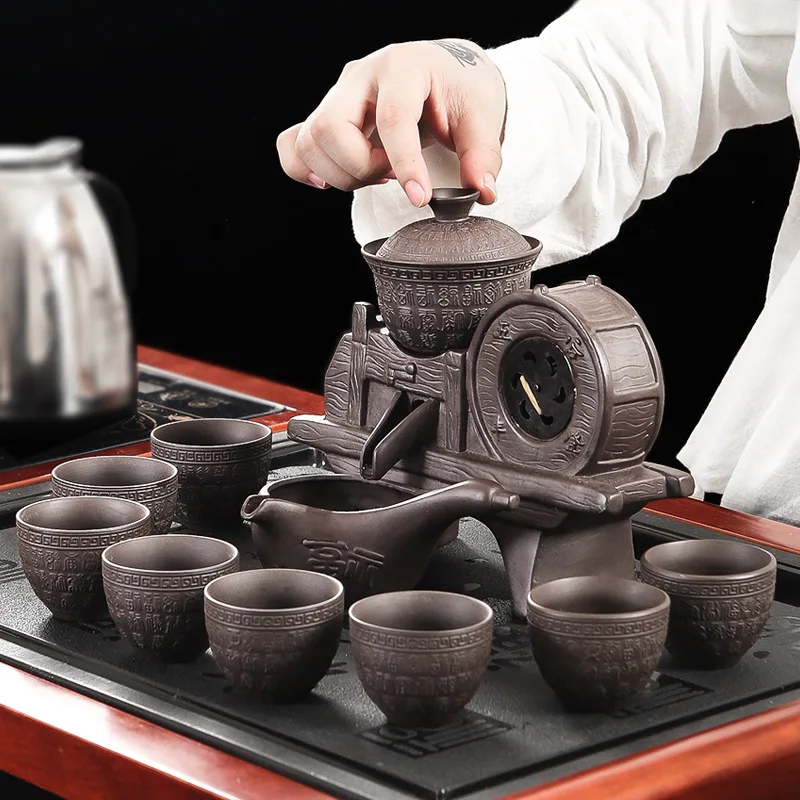 Grains Fengdeng Retro Clay Automatic Tea Set Heat Resistant Brewing Kung Fu Tea Set Portable Lazy Tea Set
Grains Fengdeng Retro Clay Automatic Tea Set Heat Resistant Brewing Kung Fu Tea Set Portable Lazy Tea Set
