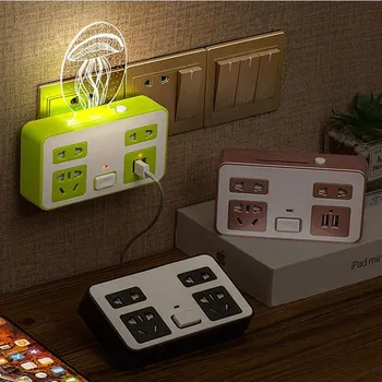Creative 3Dplug-in night light socket with USB Bedroom Living room Walkway Bathroom Children's Led night light Cartoon wall lamp
Creative 3Dplug-in night light socket with USB Bedroom Living room Walkway Bathroom Children's Led night light Cartoon wall lamp
