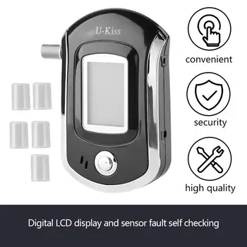 New U-Kiss Professional LCD Screen Display Alcohol Tester Digital Alcohol Detector High Sensitivity Breathalyzer
New U-Kiss Professional LCD Screen Display Alcohol Tester Digital Alcohol Detector High Sensitivity Breathalyzer