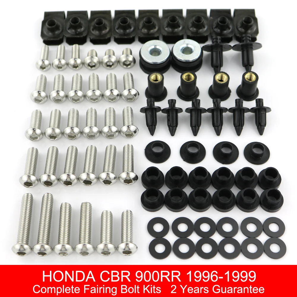 Fit For Honda CBR 900RR 1996 1997 1998 1999 Motorcycle Complete Fairing Bolts Kit Covering Bolts Clips Nuts Stainless Steel
Fit For Honda CBR 900RR 1996 1997 1998 1999 Motorcycle Complete Fairing Bolts Kit Covering Bolts Clips Nuts Stainless Steel