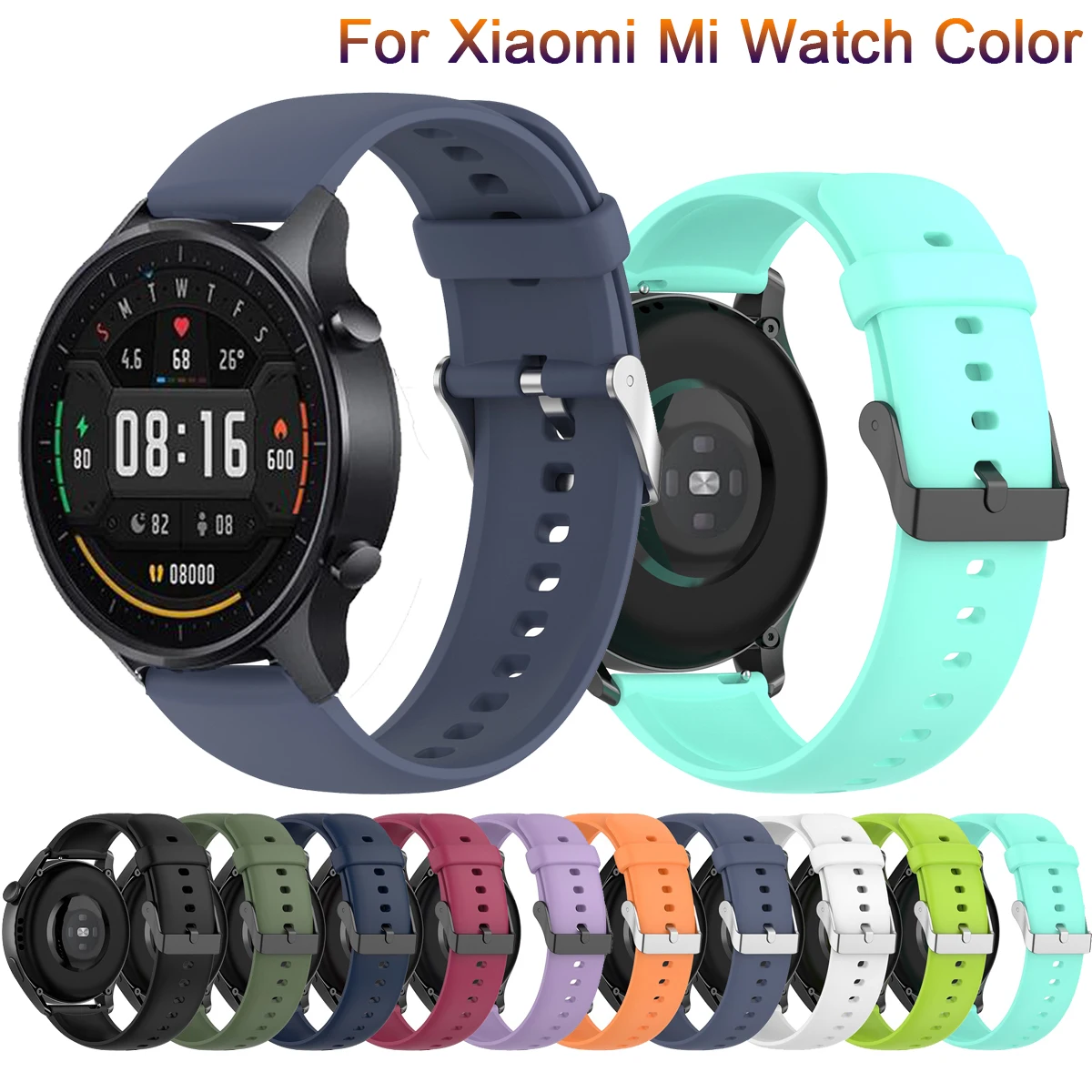 Фото Ремешок для Xiaomi MI Watch Color sport edition быстросъемный силиконовый сменный | Ремешки для часов (1005002956603919)