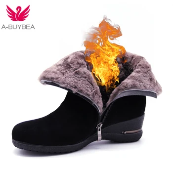 2019 Winter Fashion Warm Winter Shoes Women Real Leather Wool Warm Fur Ankle Snow Boots Women Cross Strap wedge Platform Shoes
2019 Winter Fashion Warm Winter Shoes Women Real Leather Wool Warm Fur Ankle Snow Boots Women Cross Strap wedge Platform Shoes