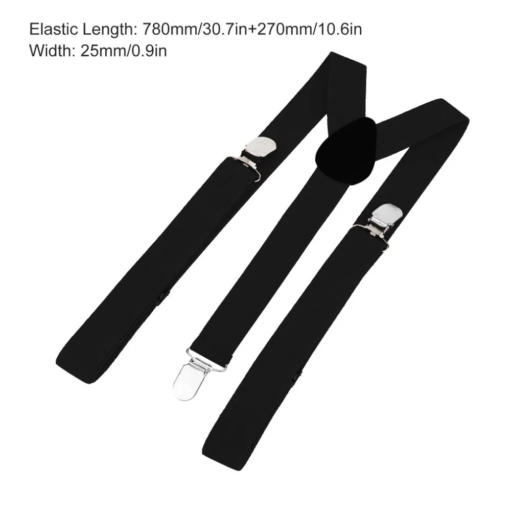 

New Simple Adjustable Elasticated Adult Suspender Straps Women Men Y Shape Elastic Clip-on Suspenders 3 Clip Pants Braces Hot!