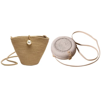 White Hollow Rattan Bag Women Straw Round Crossbody Bag & Straw Bag Small Weave Shoulder Crossbody Bags for Women
White Hollow Rattan Bag Women Straw Round Crossbody Bag & Straw Bag Small Weave Shoulder Crossbody Bags for Women