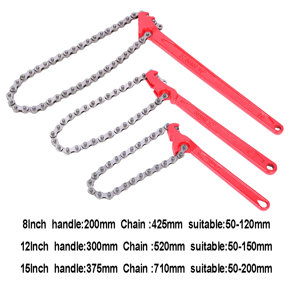 Chain Type Auto Tool Oil Filter Wrench Engine Box Spanner Oil Fuel Filter Wrench Removal Tool Remover
Chain Type Auto Tool Oil Filter Wrench Engine Box Spanner Oil Fuel Filter Wrench Removal Tool Remover