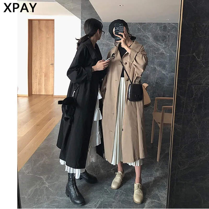 2020 Spring Autumn Trench Women Vintage Single Breasted Korean Wind Coats Elegant Women Long Large Size Windbreaker Trench Coats 
2020 Spring Autumn Trench Women Vintage Single Breasted Korean Wind Coats Elegant Women Long Large Size Windbreaker Trench Coats