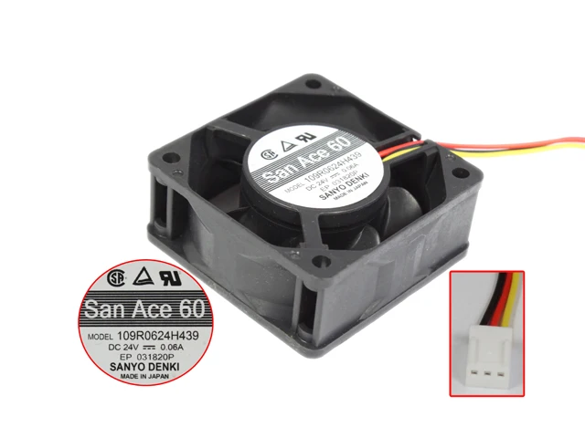 3-проводной вентилятор для охлаждения сервера Sanyo Denki 109R0624H439 DC 24V 0.06A 60x60x25 мм
3-проводной вентилятор для охлаждения сервера Sanyo Denki 109R0624H439 DC 24V 0.06A 60x60x25 мм