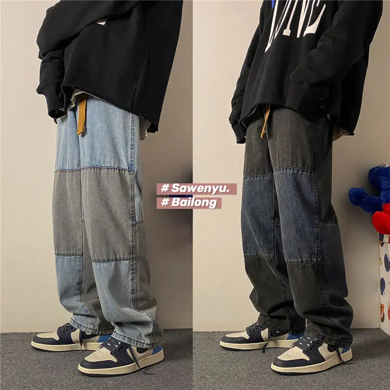 Men's jeans 2020 Autumn winter new slim solid color patchwork patch Daddy pants jeans loose casual personality youth men's wear
Men's jeans 2020 Autumn winter new slim solid color patchwork patch Daddy pants jeans loose casual personality youth men's wear