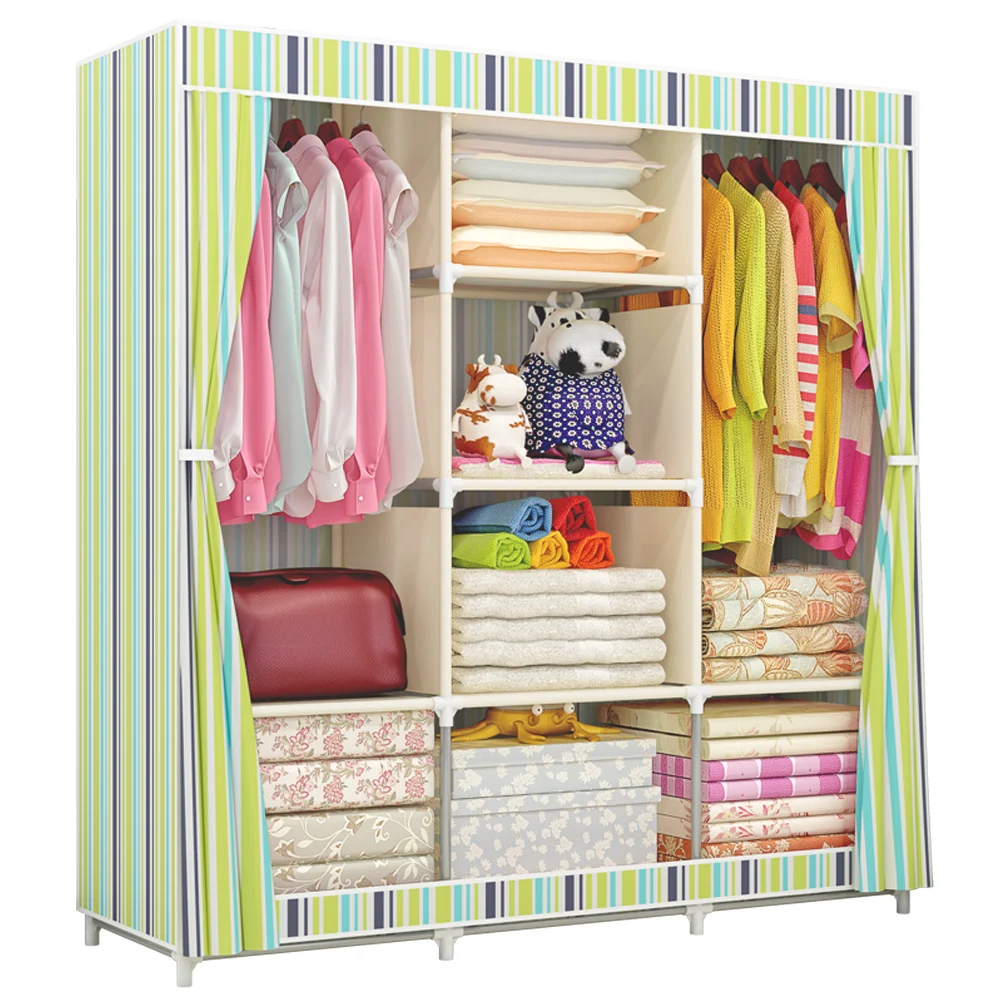 Hot Fully-Closed Portable Non-woven Fabric Cover Clothes Storage Closet Quilts Organizer Wardrobe with Metal Shelves
Hot Fully-Closed Portable Non-woven Fabric Cover Clothes Storage Closet Quilts Organizer Wardrobe with Metal Shelves