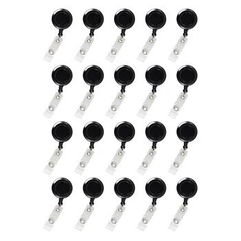 20Pcs New Black Keys-Ids-Badges ID Badge Key Card Name Tag Holders(Retractable Reel)with Belt Clip
20Pcs New Black Keys-Ids-Badges ID Badge Key Card Name Tag Holders(Retractable Reel)with Belt Clip