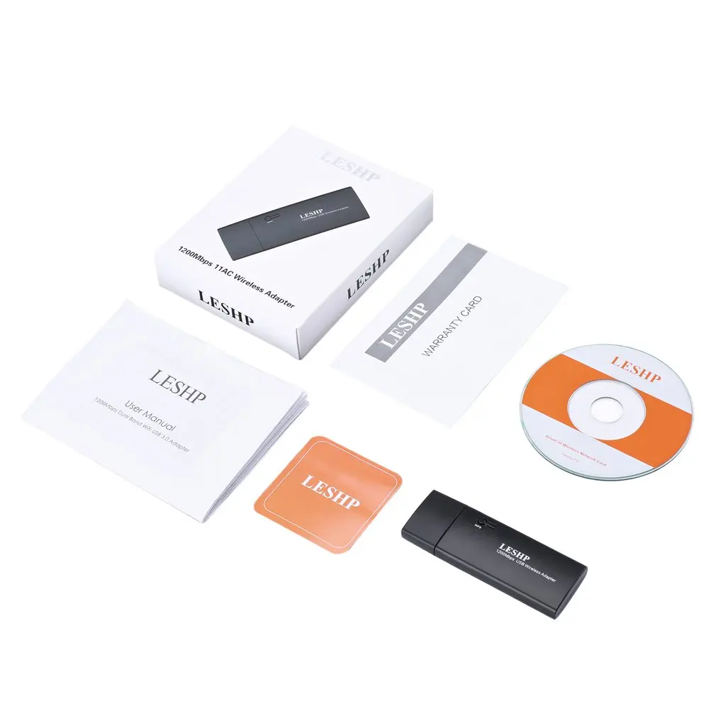1200Mbps 11AC Dual Band USB 3.0 Wireless Wi-Fi Network Adapter Wide Range Compatibility Quick Installation Black
1200Mbps 11AC Dual Band USB 3.0 Wireless Wi-Fi Network Adapter Wide Range Compatibility Quick Installation Black