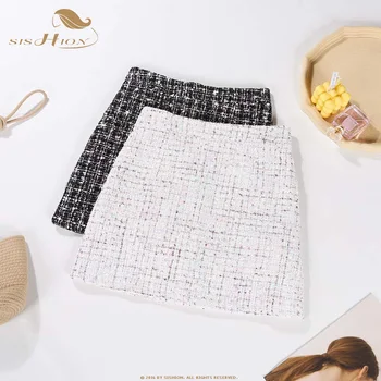 Autumn Elegant Black White Plaid Mini Skirt High Waist Thin Vintage Women A-Line Skirt Jump Femme Tweed Skirt SP1204
Autumn Elegant Black White Plaid Mini Skirt High Waist Thin Vintage Women A-Line Skirt Jump Femme Tweed Skirt SP1204