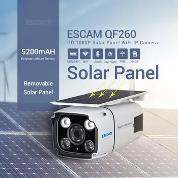 Unique QF260 WIFI Wireless IP67 Outdoor 1080P 2.0MP Solar Battery Power Low Power Consumption PIR Surveillance Security Camera
Unique QF260 WIFI Wireless IP67 Outdoor 1080P 2.0MP Solar Battery Power Low Power Consumption PIR Surveillance Security Camera