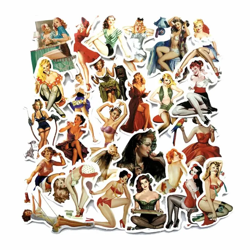 50pcs Europe and America Retro girl pin up girl Sticker Decoration Stationery Sticker DIY Ablum Diary Scrapbooking Label Sticker
50pcs Europe and America Retro girl pin up girl Sticker Decoration Stationery Sticker DIY Ablum Diary Scrapbooking Label Sticker
