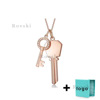 XL TFX Rllen sterling silver rose gold key with small key necklace is perfect for ladies party jewelry wholesale free shipping. 
XL TFX Rllen sterling silver rose gold key with small key necklace is perfect for ladies party jewelry wholesale free shipping.