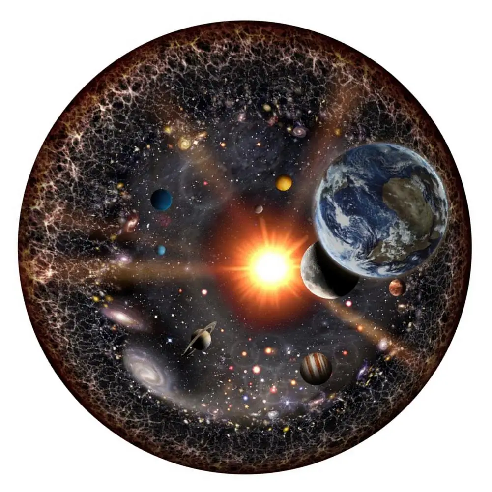 Фото Пазлы для взрослых пазлы с круглым космическим рисунком 1000 штук изящное