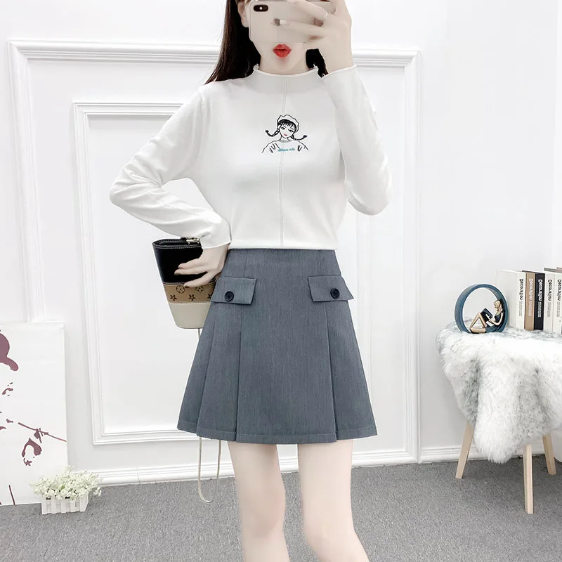 fall and winter quality suit sets embroidery sweater pleated bust skirt of tall waist women top skirts outfit leisure clothes
fall and winter quality suit sets embroidery sweater pleated bust skirt of tall waist women top skirts outfit leisure clothes