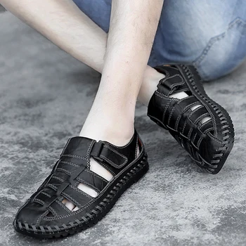 Men Sandals Leisure Beach Men Casual Shoes outdoor breathable handmade sewing Quality Genuine Leather Men's Sandals big size 47
Men Sandals Leisure Beach Men Casual Shoes outdoor breathable handmade sewing Quality Genuine Leather Men's Sandals big size 47