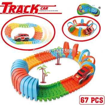 Magic Track outsize 5.5CM DIY Assembly Flexible Track Playset with Accessories Electronic Race Car track Educational toy for Kid
Magic Track outsize 5.5CM DIY Assembly Flexible Track Playset with Accessories Electronic Race Car track Educational toy for Kid