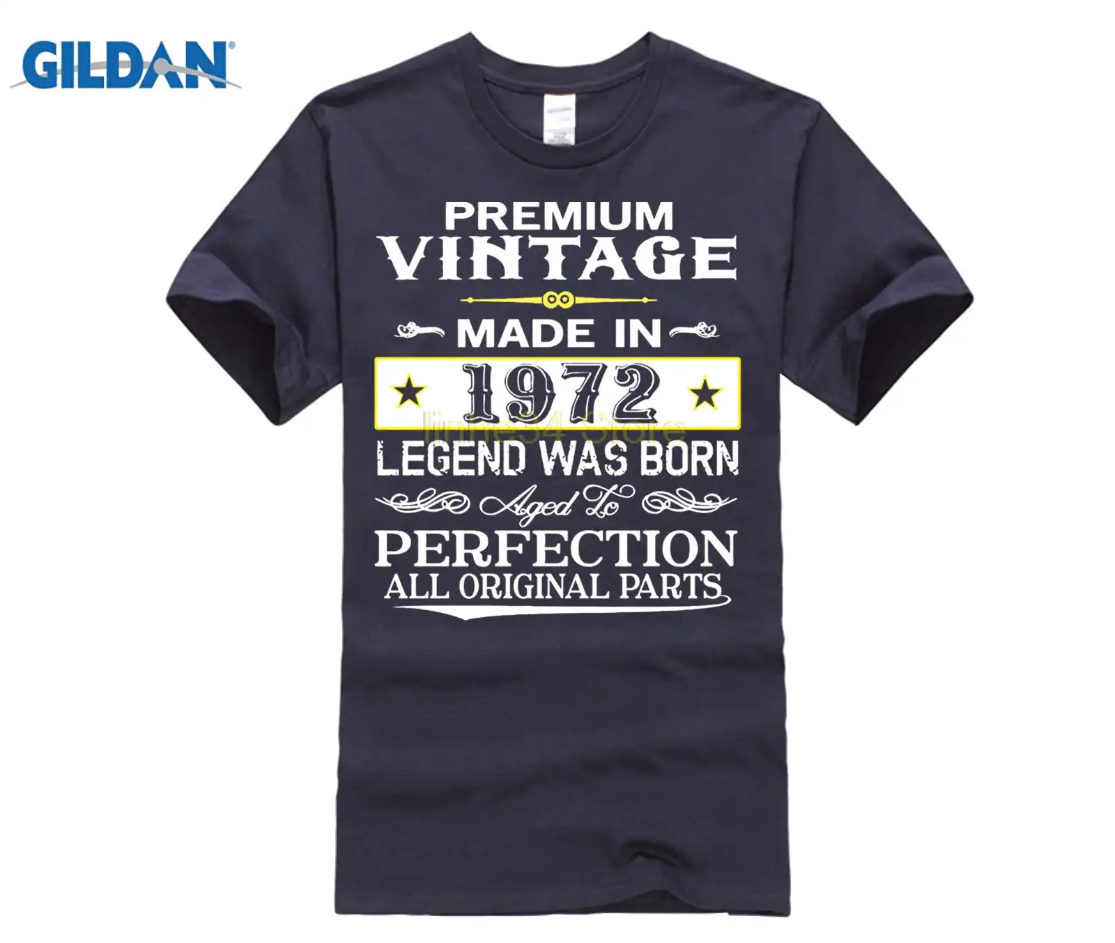 45th year birthday age present vintage tricolor t shirt mans