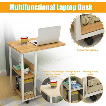 Movable Multifunctional Bedside Laptop Desk Computer Table Study Table Computer Stand with 2 Tiers Storage Shelves Bookshelf
Movable Multifunctional Bedside Laptop Desk Computer Table Study Table Computer Stand with 2 Tiers Storage Shelves Bookshelf