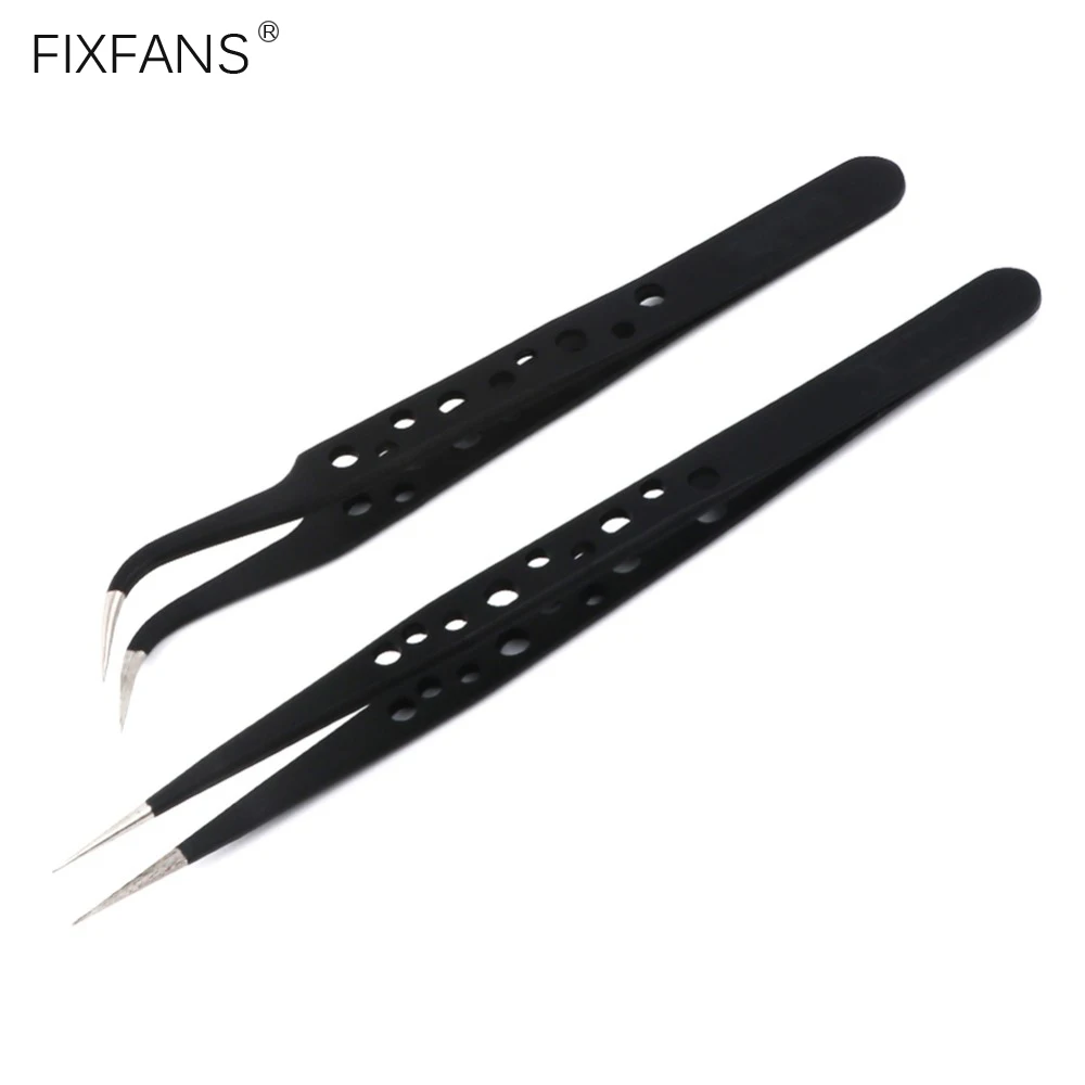 Ultra Precision Anti-static ESD Tweezers Stainless Steel Straight Curved for Mobile Phone Electronics Repair Tool | Инструменты