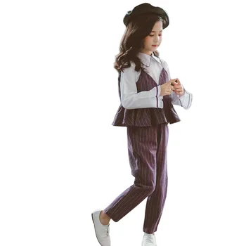 Kids Clothes Striped Shirt + Pants Suit For Girls Patchwork Fake 3 Pcs Girl Clothes Spring Autumn Novelty Teenage Girls Clothes
Kids Clothes Striped Shirt + Pants Suit For Girls Patchwork Fake 3 Pcs Girl Clothes Spring Autumn Novelty Teenage Girls Clothes