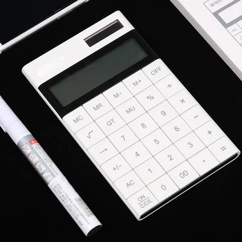 Dual-power tablet calculator, 12-digit display / large screen / back clip can be adjusted / thin and light calculator for office
Dual-power tablet calculator, 12-digit display / large screen / back clip can be adjusted / thin and light calculator for office