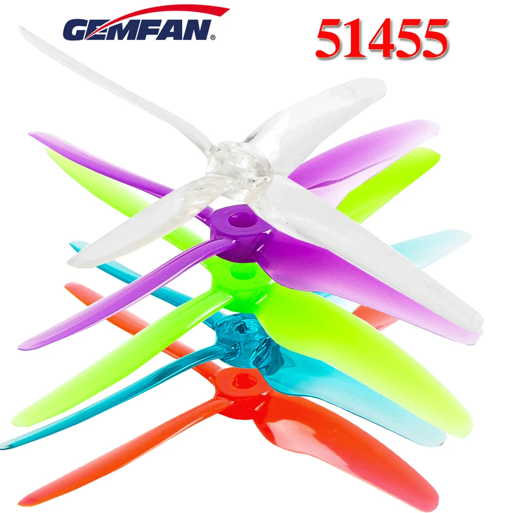 12Pairs GEMFAN 51455 Hurricane X 4-blade Propeller FPV Prop 5mm Mounting Hole for RC FPV Racing Drone
12Pairs GEMFAN 51455 Hurricane X 4-blade Propeller FPV Prop 5mm Mounting Hole for RC FPV Racing Drone