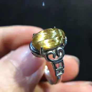 Genuine Natural Gold Rutilated Quartz Women Adjustable Ring AAAAA 925 Silver 11.2X7.2mm Oval Beads AAAAA Certificate
Genuine Natural Gold Rutilated Quartz Women Adjustable Ring AAAAA 925 Silver 11.2X7.2mm Oval Beads AAAAA Certificate