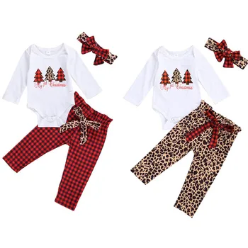 Newborn Baby Girls Xmas 3PCS Outfit Long Sleeve Christmas Trees Bodysuit+Plaid/Leopard Long Pants+Headband
Newborn Baby Girls Xmas 3PCS Outfit Long Sleeve Christmas Trees Bodysuit+Plaid/Leopard Long Pants+Headband