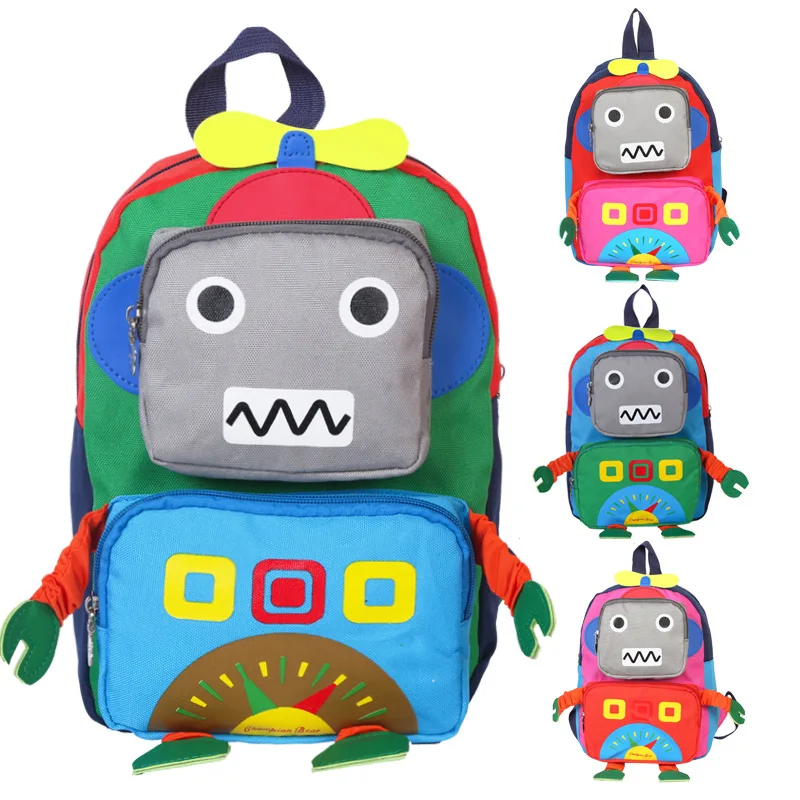 

Fashion Personality Cartoon Robot Schoolbags Children's Schoolbag Kindergarten Backpack For Boys Girls Lightness Breathable Bags