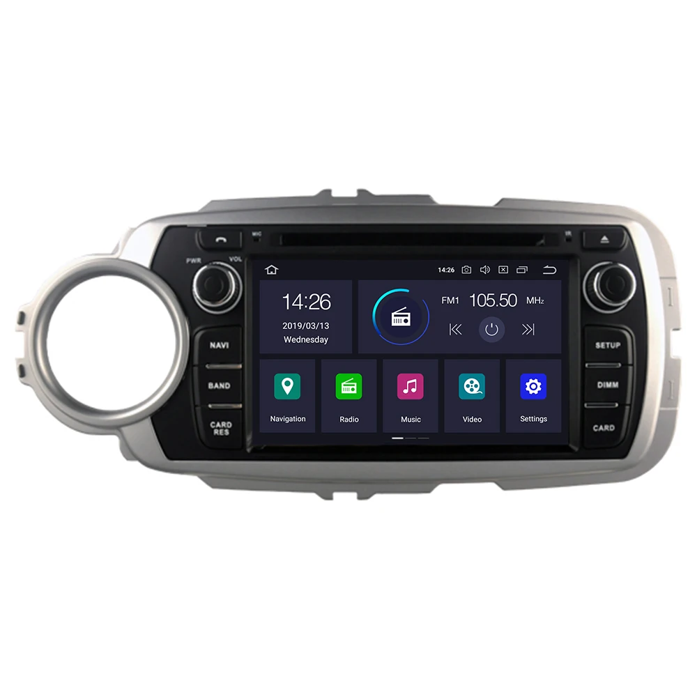 Android 10 Octa core (восемь ядер) PX5 автомобильный dvd-плеер для TOYOTA YARIS 2012 2013 2014 2015 2016 2017 2018