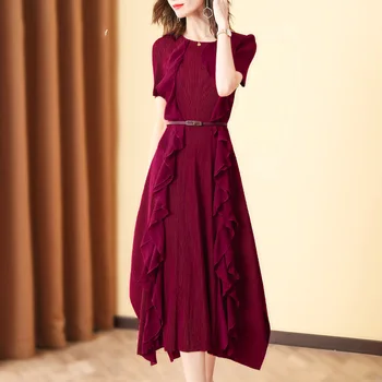 Spring Summer Women Pleated Fashion New Tidal Popular Dress
Spring Summer Women Pleated Fashion New Tidal Popular Dress