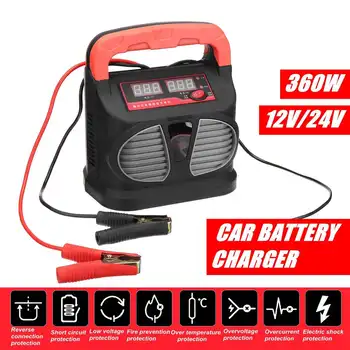 360W 12V/24V 35Ah-200Ah Car Battery Charger Full Automatic 15A Adjust LCD Fast Power Charging for Motorcycle Auto Power Supply
360W 12V/24V 35Ah-200Ah Car Battery Charger Full Automatic 15A Adjust LCD Fast Power Charging for Motorcycle Auto Power Supply