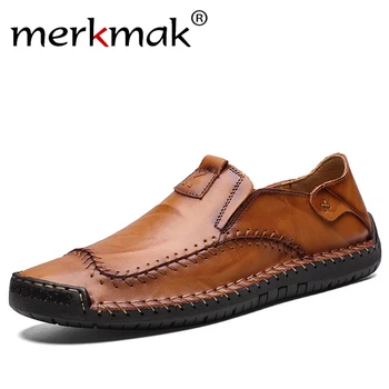 Merkmak Men Casual Shoes 2020 Fashion Men Shoes Leather Men Loafers Moccasins Slip On Men Flats Loafers Male Shoe Big Size 38-48 
Merkmak Men Casual Shoes 2020 Fashion Men Shoes Leather Men Loafers Moccasins Slip On Men Flats Loafers Male Shoe Big Size 38-48